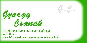 gyorgy csanak business card